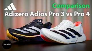 รีวิวเปรียบเทียบ adidas Adizero Adios Pro 4 และ adidas Adizero Adios Pro 3 [upl. by Wini]