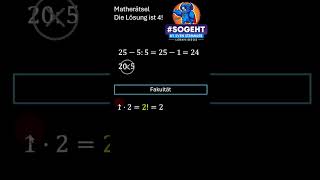 MatheRätsel Die Lösung von 2555 ist 4 [upl. by Yren333]