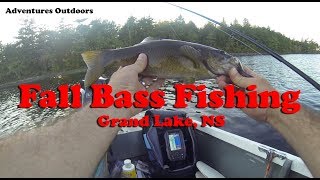 Fall Bass Fishing on Grand Lake Nova Scotia [upl. by Leba61]