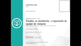 Técnico en instalación y reparación de equipo de cómputo de la página capacitateparaelempleoorg [upl. by Yelsew]