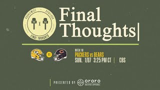 Final Thoughts Packers vs Bears [upl. by Dowell]