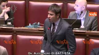 DI BATTISTA M5S ATTACCA LA BOLDRINI VIENE QUI SOLO PER COMMEMORARE GLI IMMIGRATI [upl. by Ednutabab]