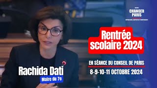 Rachida Dati  Rentrée scolaire 2024 [upl. by Svensen]