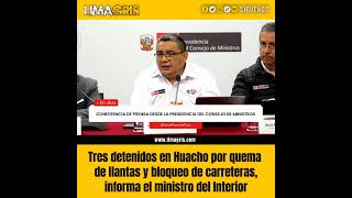 Tres detenidos en Huacho por quema de llantas y bloqueo de carreteras limagris noticias [upl. by Pulchia824]