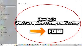 How to fix Windows update settings not loading in windows 1011  quick fix [upl. by Eatnuhs]