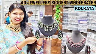 AD Jewellery Wholesalers In Kolkata  AD Jewellery BaraBazar  Antic Collection  Zaveri vs [upl. by Amal]