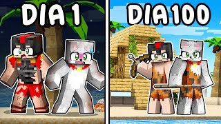 ¡SOBREVIVIMOS 100 DÍAS en UNA ISLA en MINECRAFT 😱🏝️ VICNIX ISLA DESIERTA 1 [upl. by Dwyer]