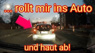 Unfallflucht rollt mir ins Auto und haut einfach ab DashcamVideo aus Deutschland [upl. by Lenette]