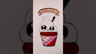 Petit cupcake drawing dessin draw [upl. by Atinnek]