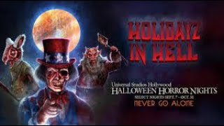 Halloween Horror Nights 2023 Holidayz in Hell Haunted House 😈 [upl. by Meeharbi]