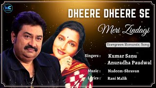 Dheere Dheere Se Meri Zindagi Mein Aana Lyrics  Kumar Sanu Anuradha Paudwal Aashiqui  90s Hits [upl. by Innep]