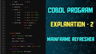 Mainframe Cobol program Explanation  2  Cobol practice program examples  cobol jcl db2 vsam [upl. by Akitan]