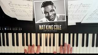 Unforgettable  Nat King Cole  Piano [upl. by Airotcivairam816]