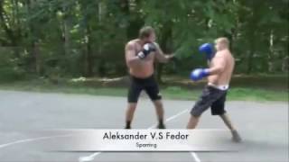 Fedor Emelianenko vs Alex Emelianenko old school sparring [upl. by Naneek]