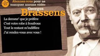 Georges Brassens  Jai rendez vous avec vous  Paroles  karaoké [upl. by Rockwell]