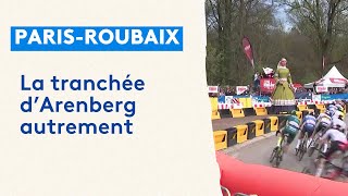 ParisRoubaix  la trouée dArenberg et sa nouvelle chicane [upl. by Hendrika446]