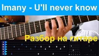 Imany  You will never know Детальный разбор на гитаре [upl. by Garling]