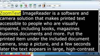 ZoomText ImageReader [upl. by Atilrak]