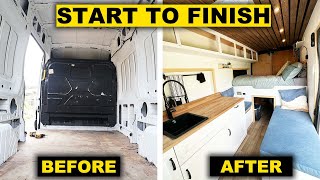 DIY CAMPER VAN CONVERSION FULL BUILD TIMELAPSE [upl. by Quenna]