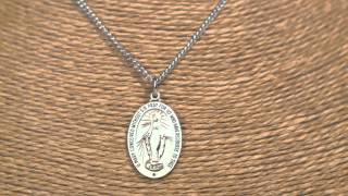 Miraculous Medal  Sterling Silver on 20 inch chain  The Catholic Company [upl. by Kopaz837]