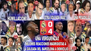 MEJORES REACCIONES MADRIDISTAS AL REAL MADRID 04 BARCELONA  SHOW DEL BARÇA DE FLICK Y UN DESASTRE [upl. by Queridas]