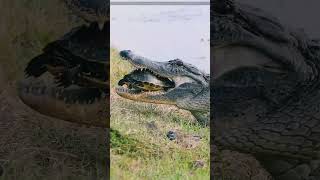 Can a crocodile break a turtles shell [upl. by Nosittam]