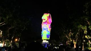 Light Show at Merlion Park Sentosa [upl. by Eilhsa839]