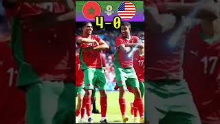 Morocco vs USA 40 Paris Olympics 2024Hakimi Goal🔥🇺🇸🇲🇦shorts morocco usa football viralvideo [upl. by Ehsrop692]