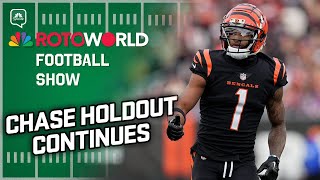 Ja’Marr Chase holdout positivenegative regression candidates  Rotoworld Football Show FULL SHOW [upl. by Colbye]