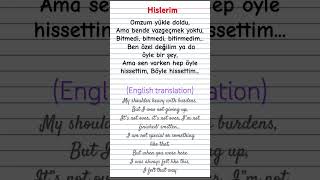 Serhat Durmus  Hislerim  Turkish and English Lyrics hislerim lyrics trend shorts [upl. by Cordle]