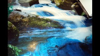 3D Floor Kunstharz Bodenbeschichtung Design Resin Epoxy Waterfall Tree Slices ToSaLignea [upl. by Atisusej182]