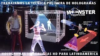 HOLOGRAMAS MONSTERVISION like Michael Jackson Hologram [upl. by Ahsiekat]