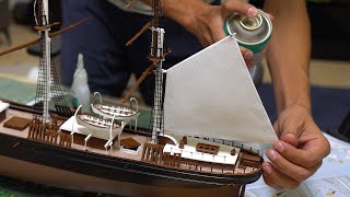 Revell Cutty Sark 196 Ship Model Speed Build [upl. by Notnilc]