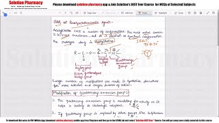 Class 33 SAR of Parasympathomimetic Agents  Medicinal Chemistry  Structure Activity Relationship [upl. by Teraj]