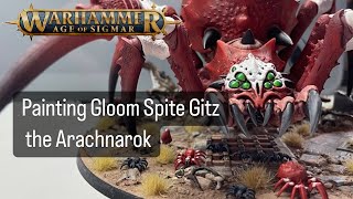 How to Paint The Gloomspite Gitz Arachnarok Spider [upl. by Newg]