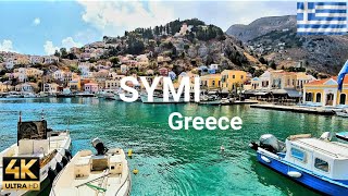 Symi Greece 2024 Walking Tour 4K UHD  Beautiful Tiny İsland  Rec By Hat Camera [upl. by Ecnerrat]