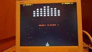 Galaxian clone in IBM PC machine 486 SX MS DOS [upl. by Akers]