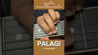 PALAGI  TJ MONTERDE guitartutorialforbeginners simplifiedchords basicchords [upl. by Hgielanna]