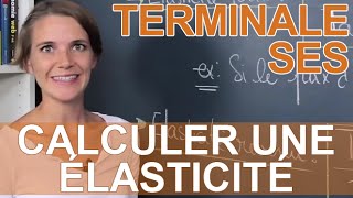 Calculer une élasticité  SES  Terminale  Les Bons Profs [upl. by Chadwick]