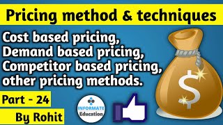 Pricing method amp techniques  Method of pricing in marketing [upl. by Mendoza]