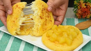 Cómo Hacer Arepas con Queso Colombianas Receta Casera de Arepas de Maíz Trillado con Queso [upl. by Oznarol870]