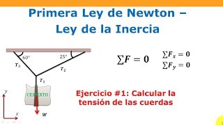 Cómo calcular la tensión de las cuerdas  1ra Ley de Newton [upl. by Streeter]