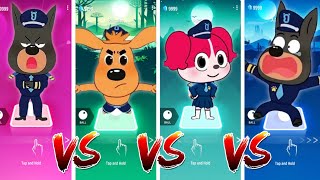 Sheriff Labrador 🆚 Sheriff Labrador TeamWho is best  Tiles Hop EDM Rush [upl. by Lseil]