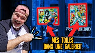 Mes toiles dans une galleries dart l Yan Thériault VLOG 169 [upl. by Edyak]