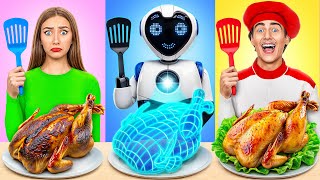 Me vs Grandma Cooking Challenge with a Robot by Multi DO Smile [upl. by Ormsby466]