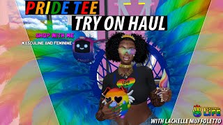 Second Life Try On Haul Pride Tees Male amp Female [upl. by Lebna573]