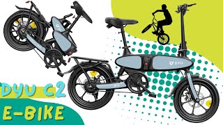 DYU C2 Full Folding Electric Bike Review The Perfect Urban Commuter [upl. by Etsirk]