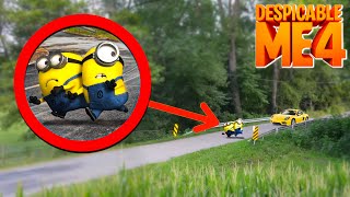 DRONE CATCHES MINIONS From DESPICABLE ME 4 IN REAL LIFE [upl. by Lanni]