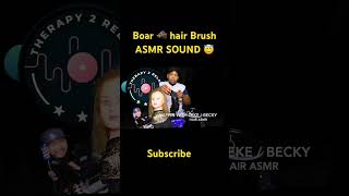 Boar 🐗 hair brush ASMR asmr [upl. by Attenwahs]