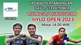 Jadwal Hylo Open 2023 badminton  Day 1 [upl. by Nnave]